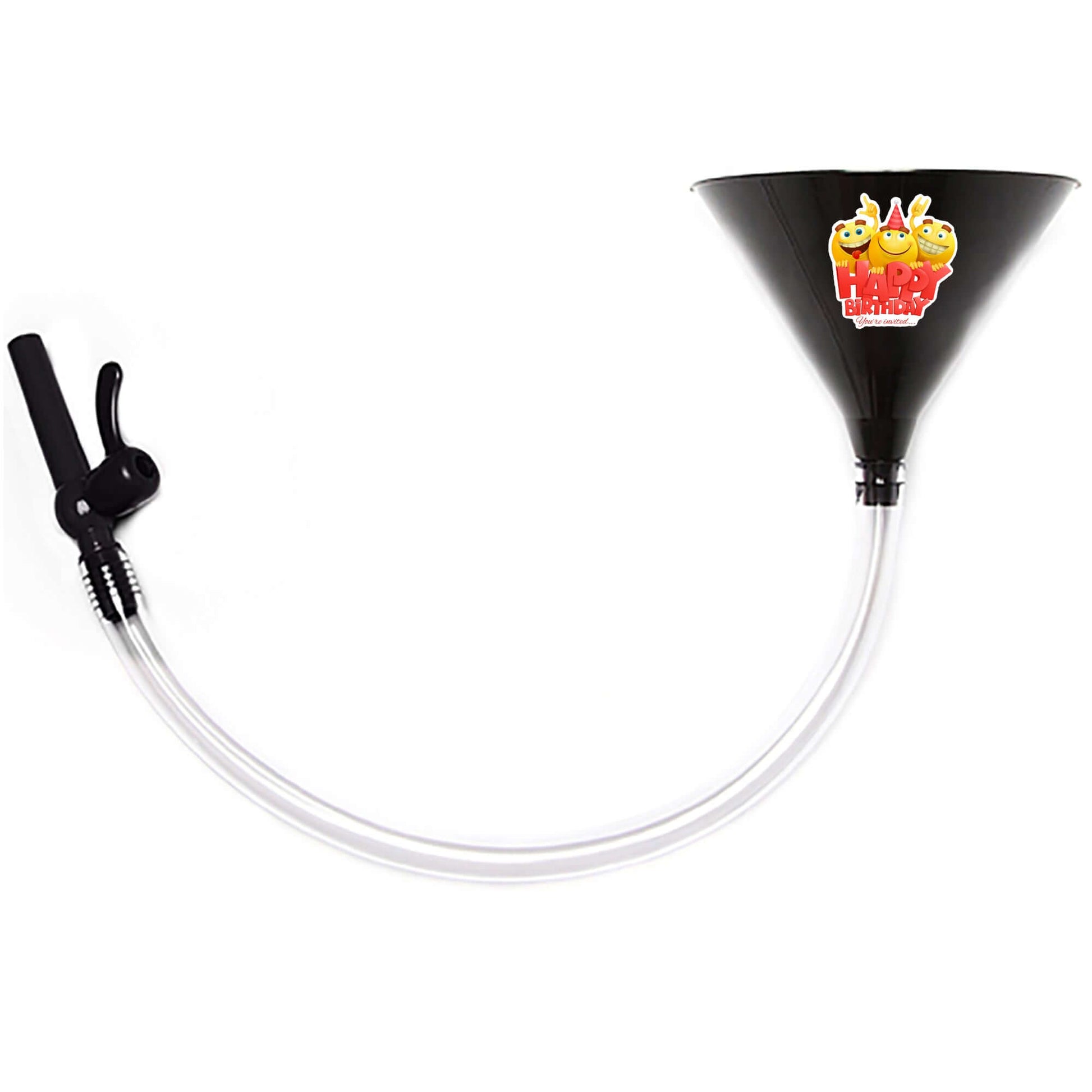 Black Happy Birthday Emoji Funnel Valve