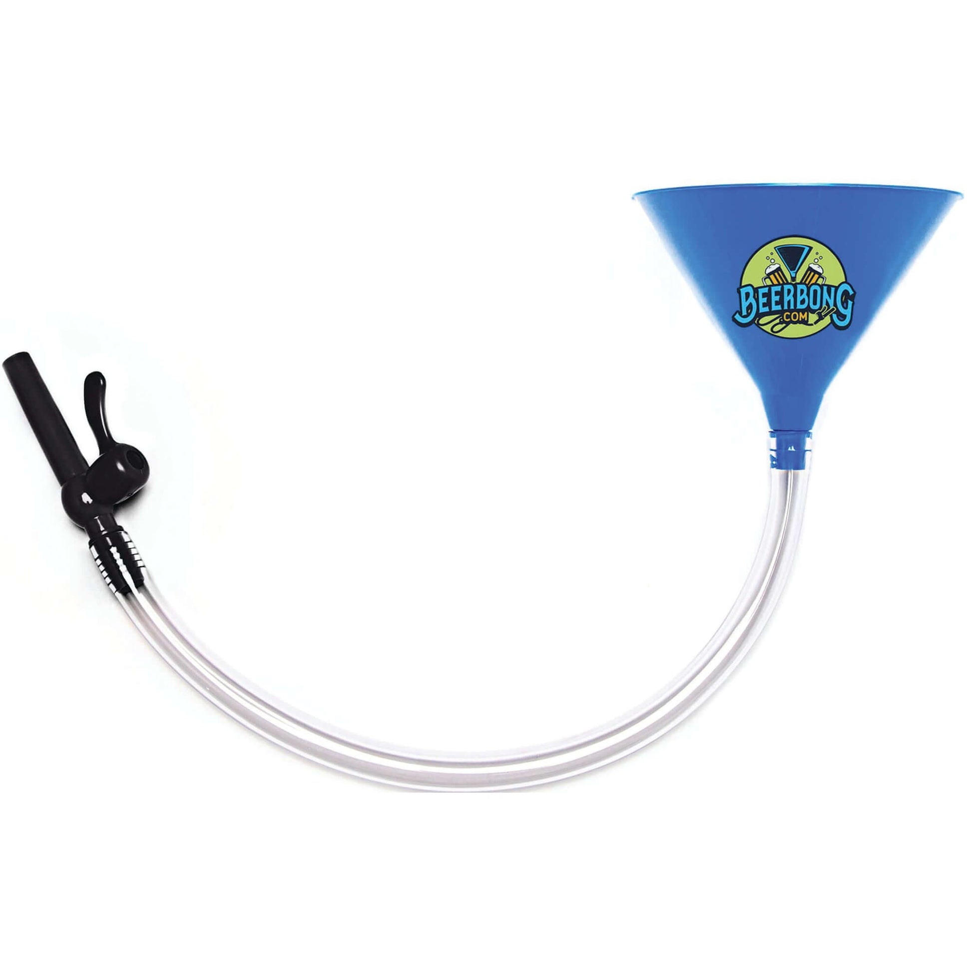 Beer Funnel with Valve - 2 Ft. Tube Blue Funnel