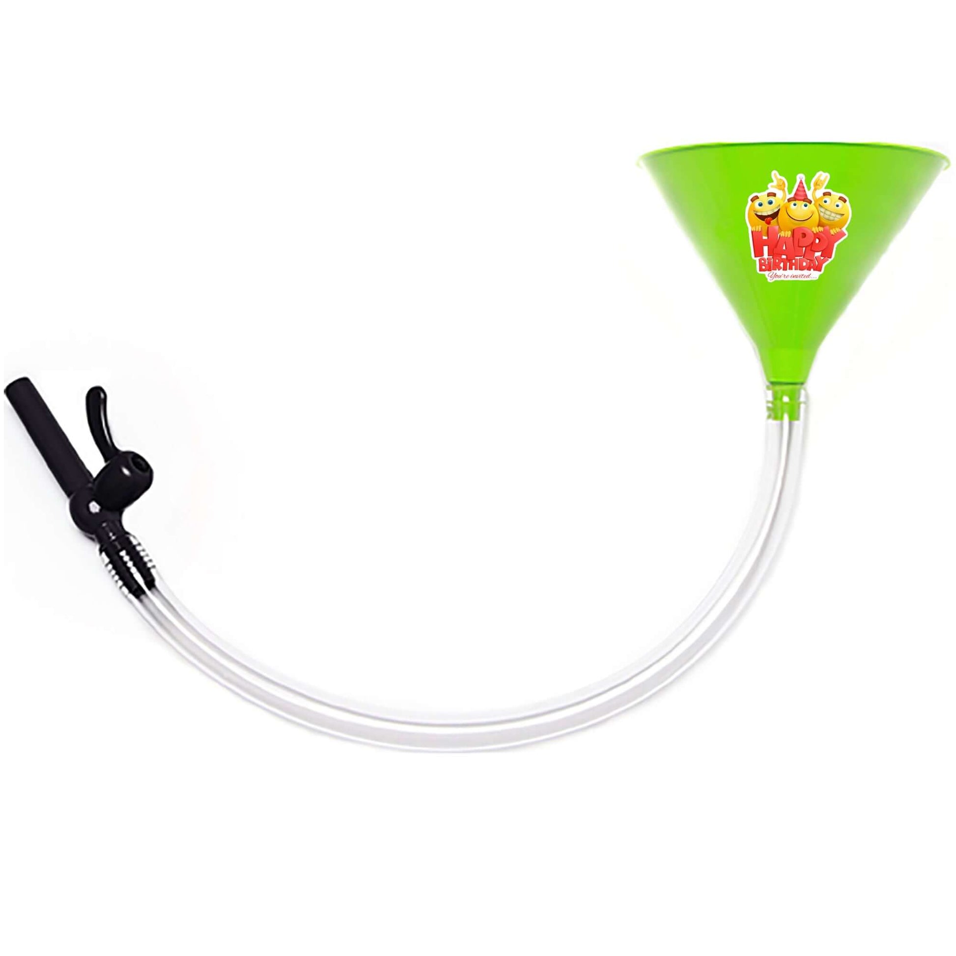 Green Happy Birthday Emoji Funnel Valve