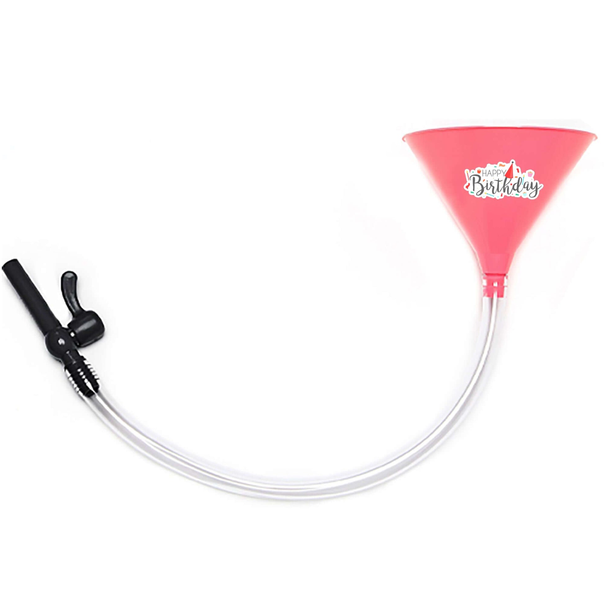 Pink Happy Birthday Beer Bong Valve