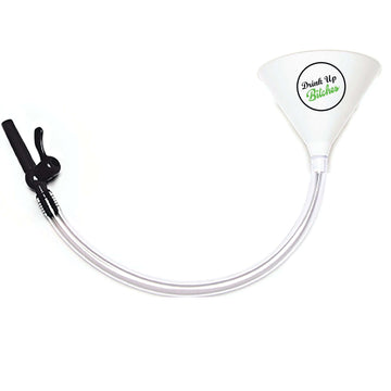 Drink Up Bitches Beer Funnel White