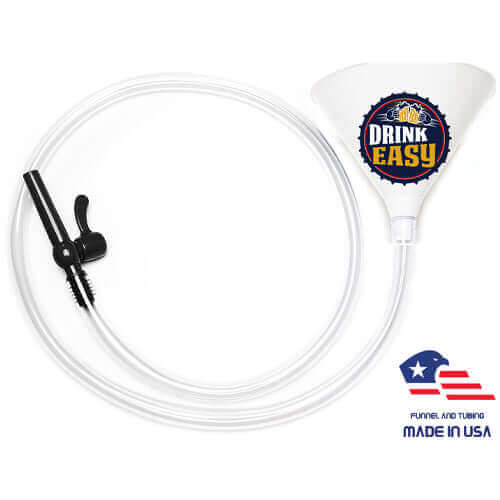 social distancing beer funnel with valve white