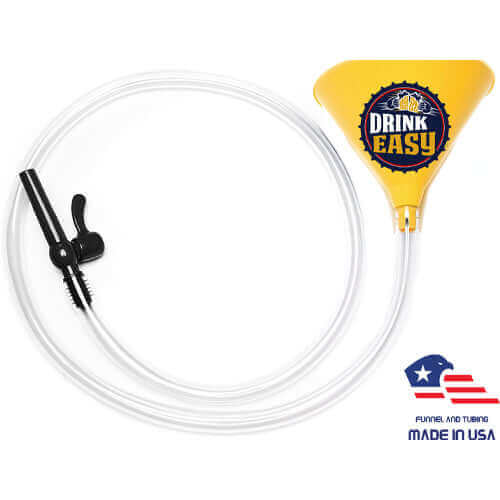 social distancing beer funnel with valve yellow