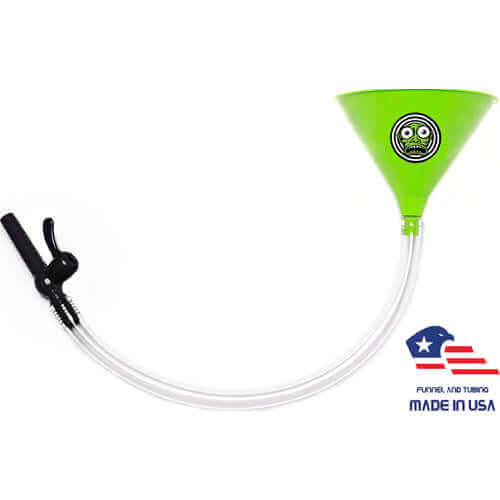 green face - green beer funnel