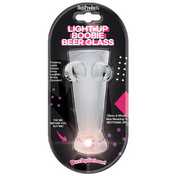 Boobie Beer Glass - Light Up - (Plastic) - Package