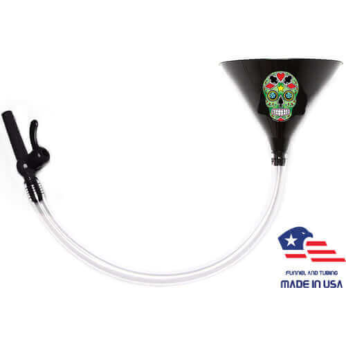 lucky sugar skull - black beer funnel