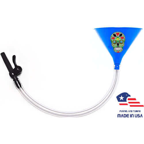 lucky sugar skull - blue beer funnel