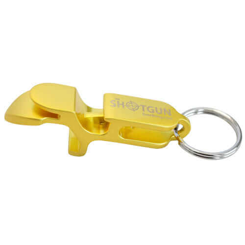 Drink Easy Metal Shotgun Keychain - Can and Bottle Beer Bong Gold / 1 Metal Shotgun Key Chain