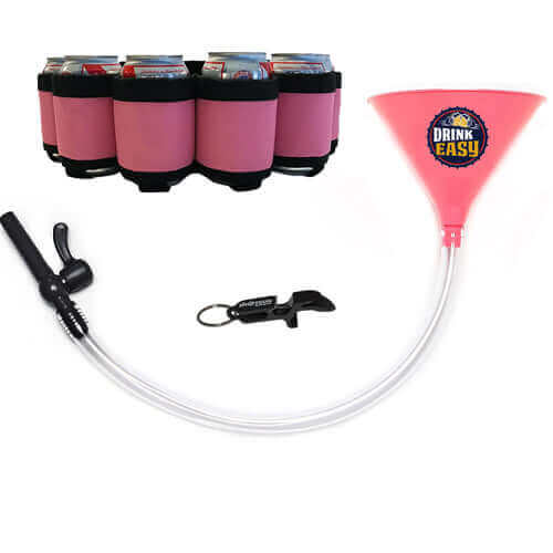 Beer Bong Party Pack Pink Funnel Pink Belt