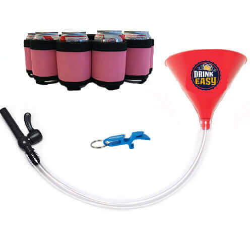 Beer Bong Party Pack Red Funnel Pink Belt 1