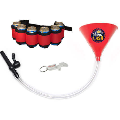 Beer Bong Party Pack Red Funnel Red Belt 3