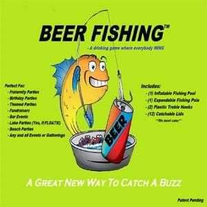 beer at the end of a fishing pole Beer Fishing Game