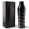 FANCY MAN Insulated Cocktail Shaker beside its stylish packaging, designed for cold drinks and warm hands.
