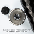 FANCY MAN Insulated Cocktail Shaker with integrated strainer for smooth and fast pouring