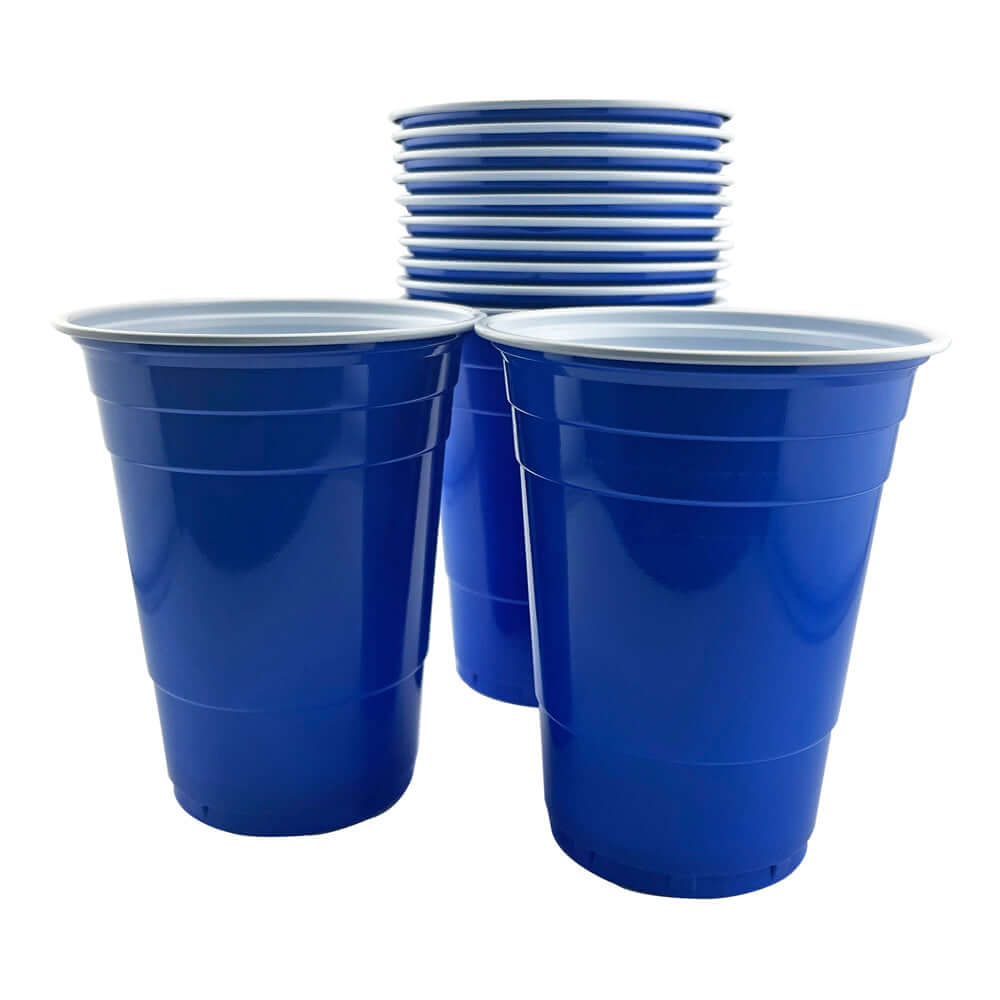 Beer Pong Set - Strip Beer Pong - Blue Cups