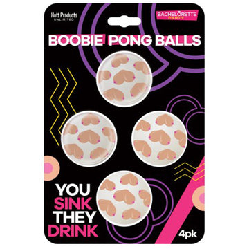 Boobie Beer Pong Balls - 4 Pack