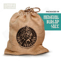 Norse Tradesman burlap sack with logo on a white background