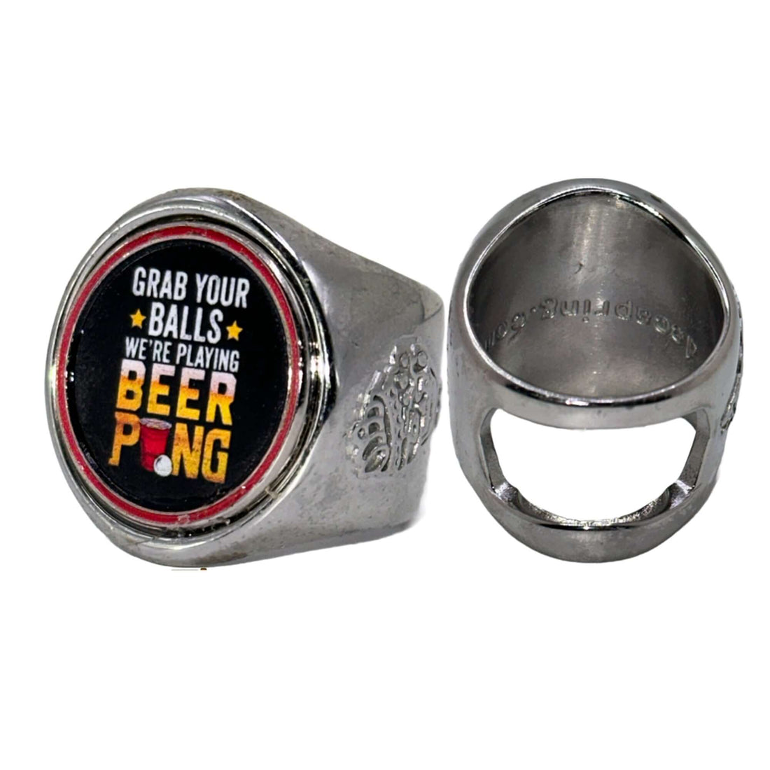 deCAPitator Ring - Bottle & Tab Opener - Beer Pong Champ