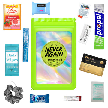 Never Again Hangover Kit - 12 pcs