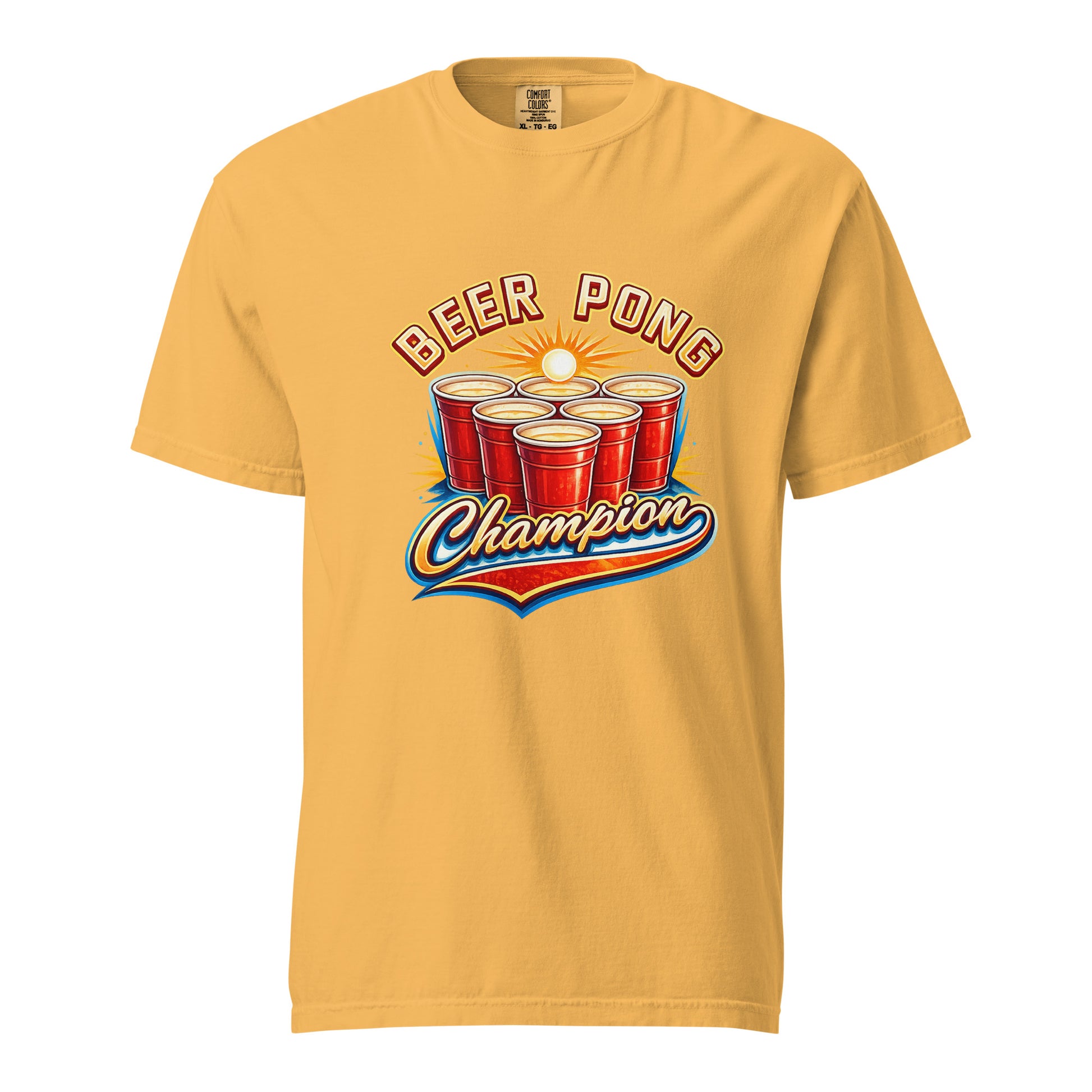 Beer Pong Champion T-Shirt Yellow