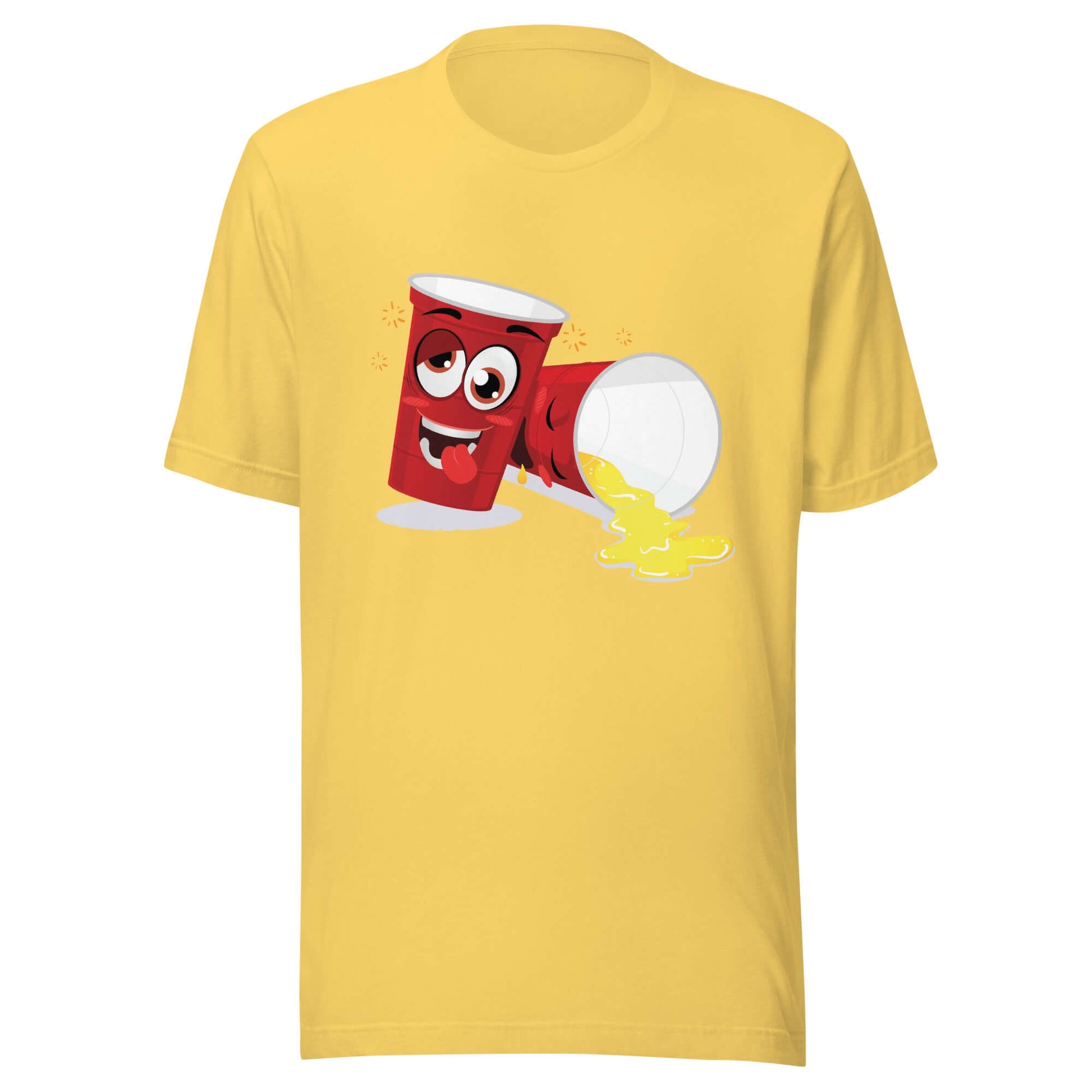 Beer Pong Cups Drunk - Unisex t-shirt - Yellow