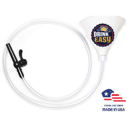 social distancing beer funnel with valve white 