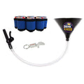 Beer Bong Party Pack Black Funnel White Keychain