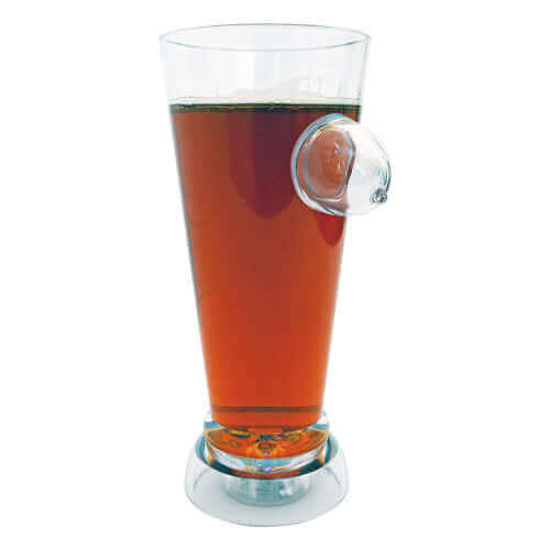 Boobie Beer Glass - Light Up - (Plastic) Side with Beer