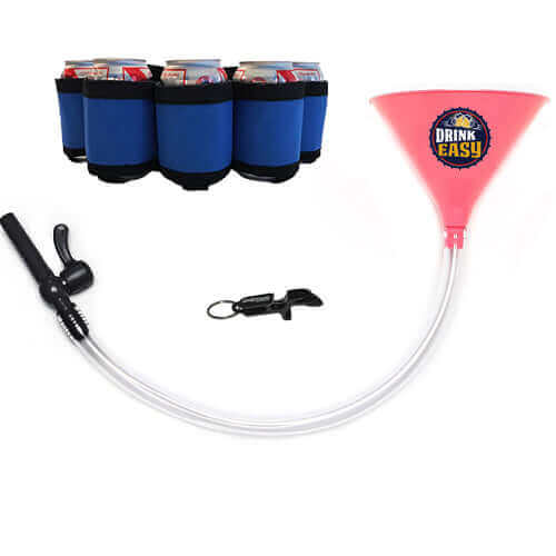Beer Bong Party Pack Pink Funnel