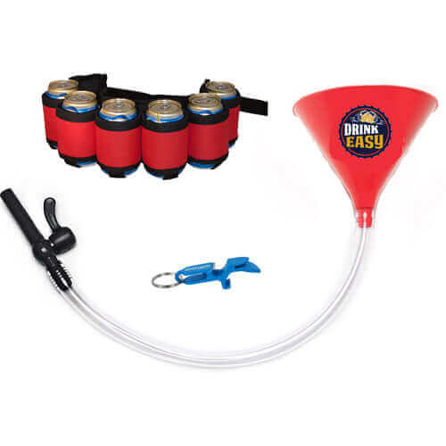 Beer Bong Party Pack Red Funnel Red Belt 4