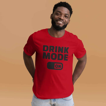 Drink Mode On - Unisex t-shirt Red Model