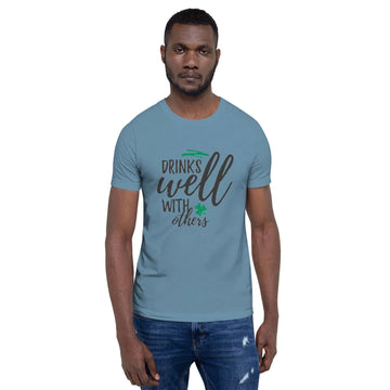 Drink Well With Others - Unisex t-shirt Blue Model